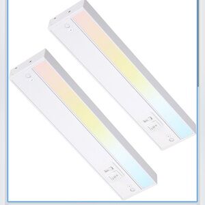 TORCHSTAR LED Under Cabinet Lighting 5CCT, 12 Inch 8W 600LM, Hardwired , 2 Pack